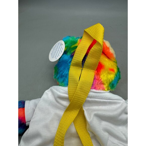 Noah's Ark kids Rainbow Plush Teddy Backpack White Shirt adjustable 16" READ NEW - Picture 12 of 13